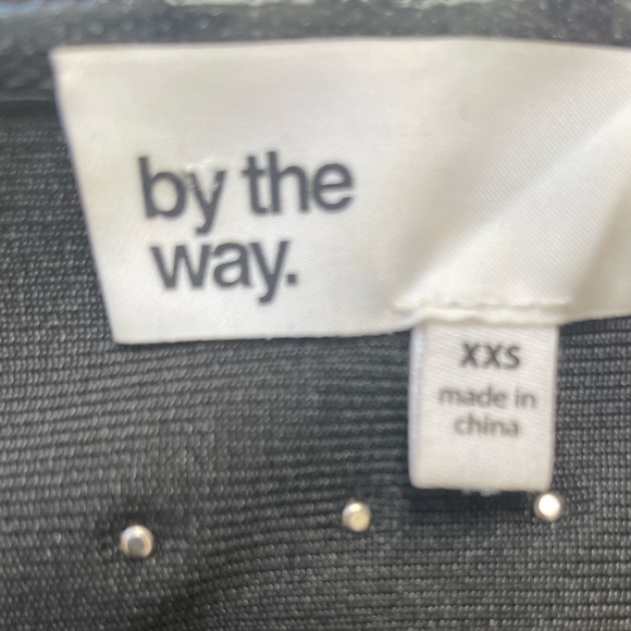 “BY THE WAY” BLAKE - BLACK STUDDED BANDAGE BODYCON DRESS  (XXS) - Picture 3 of 4